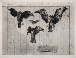 The Top of the Swing-Door, 1852 tryckt 1865. av Felix Bracquemond