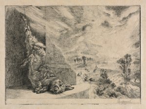 Den vilda kaninen, 1891. av Felix Bracquemond