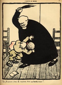 En präst slår en pojke, från "Crimes and Punishments", specialutgåva av "L