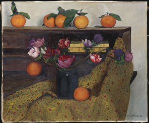 Anemoner och apelsiner, 1924 av Felix Edouard Vallotton