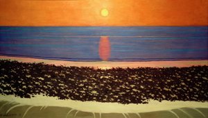 Solnedgång, Villerville av Felix Edouard Vallotton