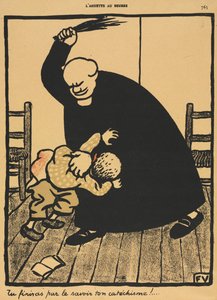 Brott och straff VIII, 765: Du lär dig..., 1869. av Felix Edouard Vallotton