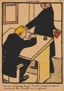 Brott och straff XVII, 774: Du skall konjugera, 1871. av Felix Edouard Vallotton