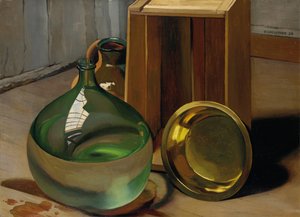 Demijohn och lådan, 1925 av Felix Edouard Vallotton