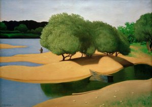 Sand på stranden av Loire av Felix Edouard Vallotton