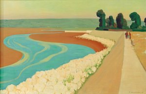 Honfleur vallen av Felix Edouard Vallotton
