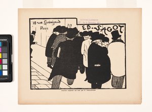 Ed Sagot--Lovers Of Prints (träblockstryck) av Felix Edouard Vallotton