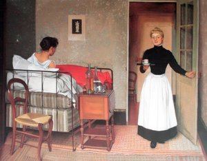 Félix Edouard Vallotton (1865 – 1925) schweizisk målare, 1892 patienten av Felix Edouard Vallotton