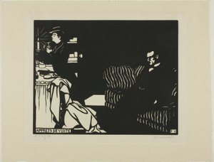 Gör dig redo för ett besök, tallrik åtta från Intimacies av Felix Edouard Vallotton
