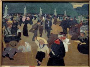 Le jardin du Luxembourg målning av Felix Vallotton (1865-1925) av Felix Edouard Vallotton
