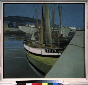 ""Hamnen"" (Hamnen) Målning av Felix Edouard Vallotton (1865-1925) 1901 (nabis) Moskva. Pushkin Museum of Fine Arts av Felix Edouard Vallotton