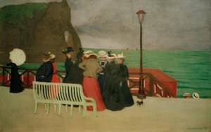 Tavlorna i Etretat av Felix Edouard Vallotton
