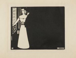 Pengar, tallrik fem från "Intimacies", 1898 av Felix Edouard Vallotton