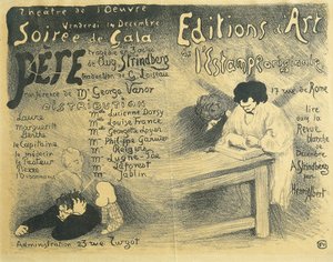 Parisoperans program, inklusive verk av August Strindberg av Felix Edouard Vallotton