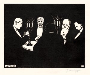 Poker, 1896. av Felix Edouard Vallotton