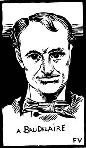 Porträtt av Charles Baudelaire (1821-1867) av Felix Edouard Vallotton
