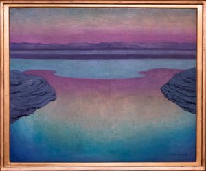 Stigande tidvatten på kvällen av Felix Edouard Vallotton