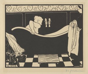 The Bath (Le Bain), 1894 (träsnitt på krämvävt papper) av Felix Edouard Vallotton