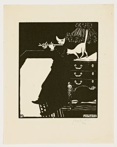 Flöjten, ur serien "Musikinstrument", 1896-97 av Felix Edouard Vallotton