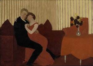 The Lie The Lie, 1897. av Felix Edouard Vallotton