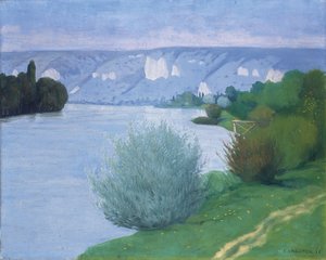 Seinen nära Les Andelys, 1916 av Felix Edouard Vallotton