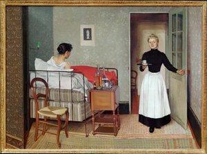 Den sjuka patienten av Felix Edouard Vallotton