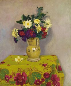 Gula prästkragar och olika blommor, 1911 av Felix Edouard Vallotton