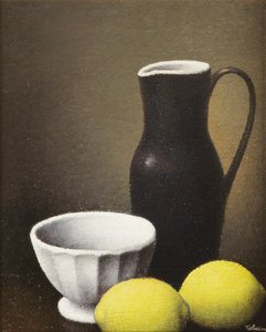 Skål och citroner, ca 1930 (olja på duk)