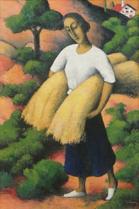 Peasant Harvest (olja på duk)