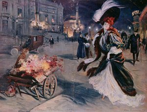Paris by night i Operakvarteret, 1907