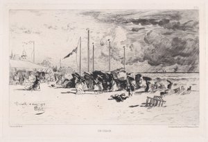 En storm vid Trouville, 1874.