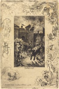 A cette lueur soudaine... I det plötsliga ljuset..., 1878. av Felix Hilaire Buhot