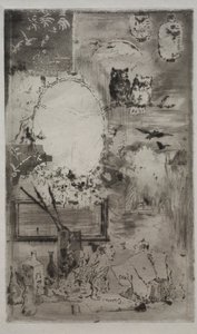 Dop i japansk stil, 1887. av Felix Hilaire Buhot