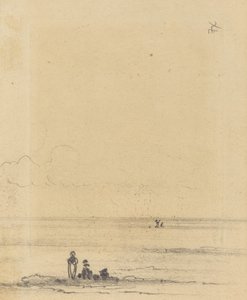 Figurer på en strand [verso], c. 1875.
