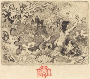 Jacques Cazottes The Devil in Love 2:a vinjetten, 1878. av Felix Hilaire Buhot