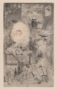 Japanska dopet, 1887. av Felix Hilaire Buhot