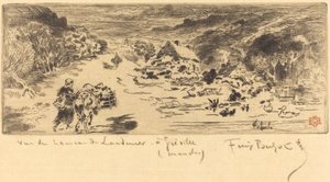 Ingång till Landemer (Haag) av Felix Hilaire Buhot
