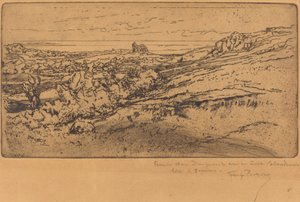 Saint-Michel-kapellet i Estre (andra versionen) av Felix Hilaire Buhot