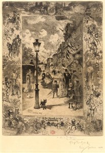 National helgdag på Boulevard Clichy National helgdag på Boulevard de Clichy, 1878. av Felix Hilaire Buhot