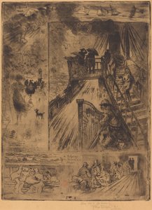 Passagen Passagen, 1879-1885. av Felix Hilaire Buhot