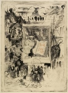 Le Hibou (Ugglan), 1883 av Felix Hilaire Buhot