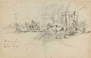 Deauvilleloppen, 1874. av Felix Hilaire Buhot