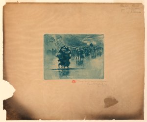 Regnig gata av Felix Hilaire Buhot