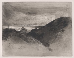 Klippan - Saint-Malobukten, 1889-90. av Felix Hilaire Buhot