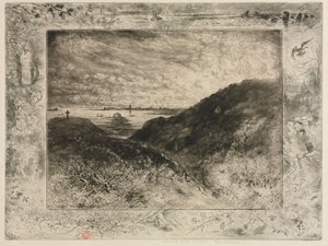 The Cliff: Bay of Saint-Malo, 1886-1890. av Felix Hilaire Buhot