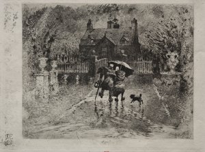 Landets grannar, 1879-1880. av Felix Hilaire Buhot