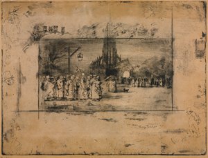 Midnattsmässan av Felix Hilaire Buhot