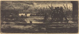 Old Dock-yard i Rochester av Felix Hilaire Buhot