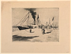 Kastade på Trouville av Felix Hilaire Buhot