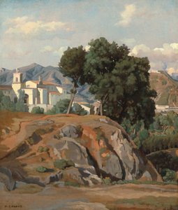 Utsikt över La Cava, ca. 1840. av Felix Hippolyte Lanoue